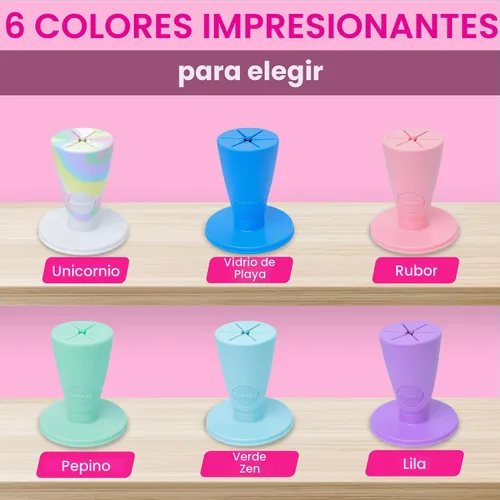 Miniatura 4 de tweexy Soporte para frasco de esmalte de uñas con bisagra a prueba de vuelcos Soporte antiderrame para esmalte de uñas, inclinado, succión de Blush