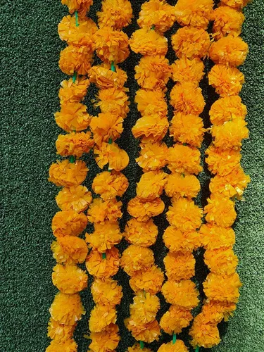 Miniatura 7 de 5 guirnaldas de flores artificiales de caléndula de 5 pies de largo, celebraciones, bodas indias, eventos temáticos, decoraciones, decoraciones