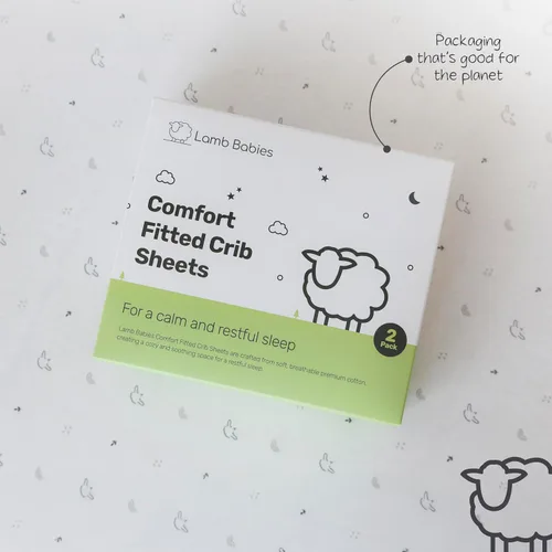 Miniatura 7 de Sábanas de algodón para cuna, suaves y transpirables para niños y niñas, ajuste seguro para colchón de cuna estándar, ropa de cama de bebé de fácil