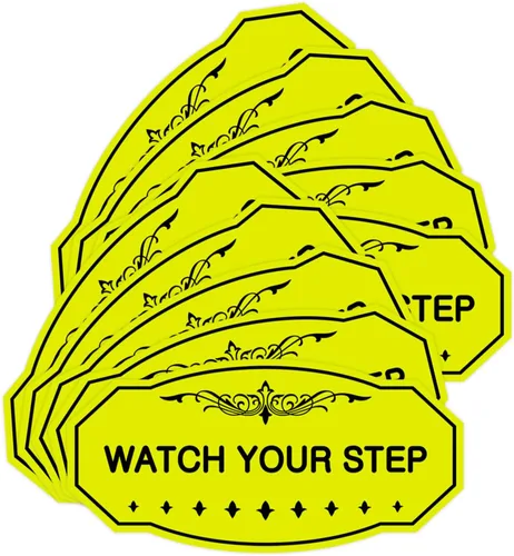 Miniatura 66 de Signs ByLITA Victorian Watch Your Step - Letrero de pared o puerta Material duradero y fácil instalación Señalización de seguridad (negro)