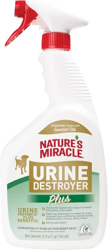 Nature’s Miracle Destructor de Orina Plus para Perros, 32 Onzas, Fórmula Enzimática, Listo para Usar