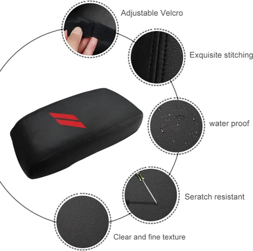 Miniatura 5 de INTGET Funda para reposabrazos de consola central de automóvil para Dodge Durango Accesorios 2011-2020, funda de cuero para reposabrazos, funda