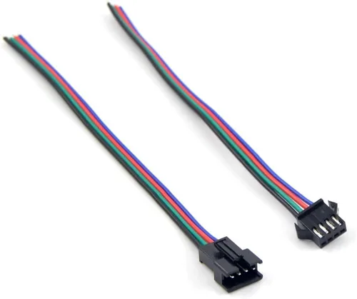 Miniatura 5 de 10 pares 2pin JST SM hembra/macho conectores 5.9 in 22 AWG cable para 5050 3528 5630 FCOB 3014 COB luz de tira LED de un solo