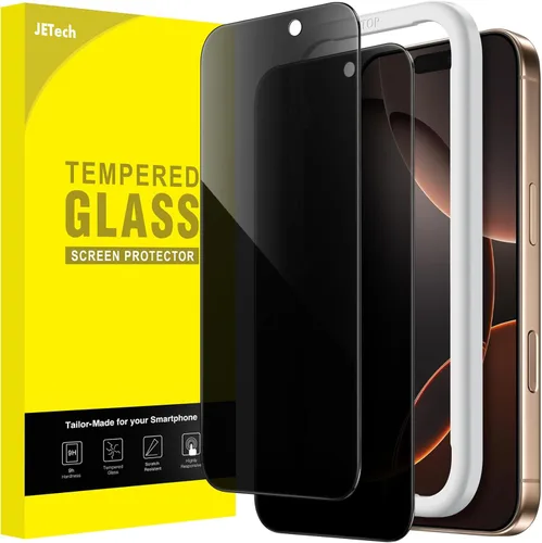 Miniatura 11 de JETech Protector de pantalla de privacidad para iPhone 17 Pro Max de 6,9 pulgadas, película de vidrio templado antiespía con herramienta de fácil