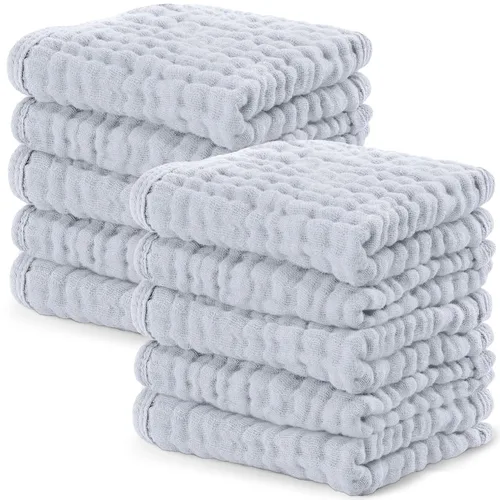 Miniatura 51 de Comfy Cubs - Juego de paños de muselina para eructos de 20 x 10 pulgadas, paquete de 6, tamaño grande, 6 capas, 100% algodón, absorbentes, seguros