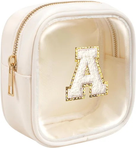 KOTORA Bolsa de Maquillaje Inicial, Bolsa de Viaje de Artículos de Aseo, Bolsa de Maquillaje Transparente, Bolsas de Cosméticos Organizadoras