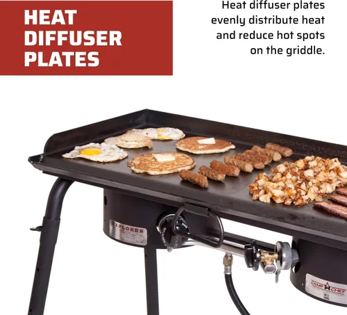 Miniatura 7 de Camp Chef SG60 Deluxe Double Burner Steel Professional Griddle (Steel)