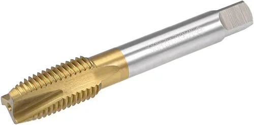 Miniatura 15 de uxcell Tapón de punta en espiral roscado M8 x 1 rosca, roscas de tierra H2 3 flautas, acero de alta velocidad HSS 6542, recubierto de titanio