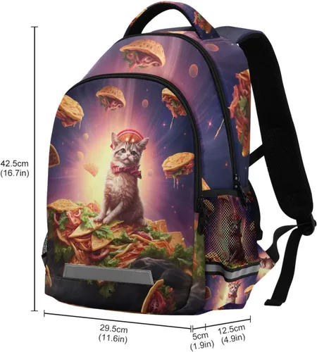 Miniatura 3 de Mochila de lobo galaxia púrpura para niños y niñas, bolsas de libros de escuela primaria con clip para el pecho 202A0536, 202A0047, Mochilas