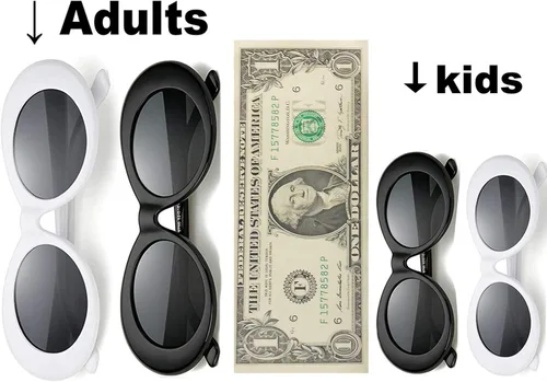 Miniatura 5 de FOURCHEN Clout Gafas de sol para niños Bold Retro Oval Round Lens