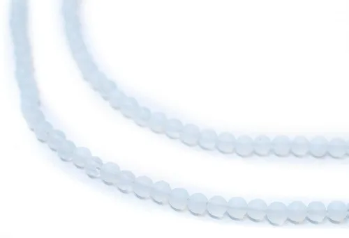 Miniatura 36 de The Bead Chest Cuentas de Jade Blanco Mate Redondas (8mm): Piedra Preciosa Orgánica Redonda Esférica de Energía con Poder de Sanación para Hacer