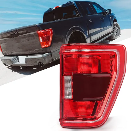 Miniatura 6 de FIONE Ensamble de luz trasera Compatible con Ford F150 F 150 2021 2022 2023 Modelo halógeno con función de punto ciego Lado del conductor izquierdo
