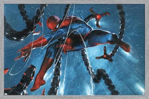 Miniatura 13 de Trends International Marvel Comics-Spider-Man, Doctor Octopus-Rain Cover Póster de pared, 14.725 x 22.375 pulgadas, versión enmarcada de madera