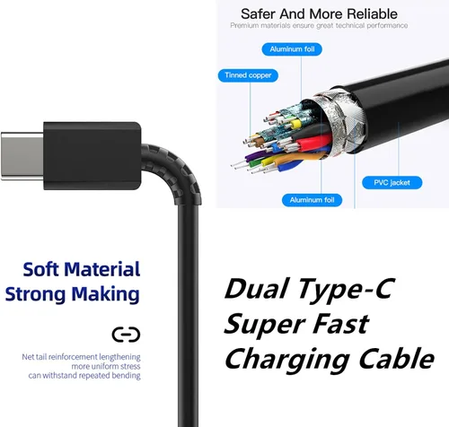 Miniatura 4 de Cargador de pared de carga súper rápida de 65 W, compatible con Samsung Galaxy Z Fold7 Fold6 Fold5 Flip7 Flip6 S24 S25 Ultra Note20 Ultra iPhone17