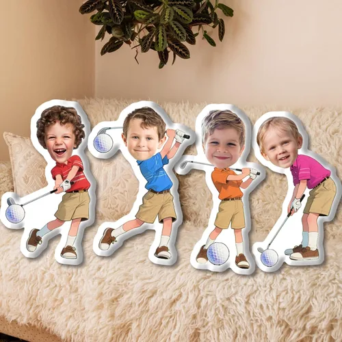 Miniatura 8 de Almohadas personalizadas con temática de béisbol, almohada facial con números personalizados con imagen, almohada en forma de cabeza 3D, divertidos