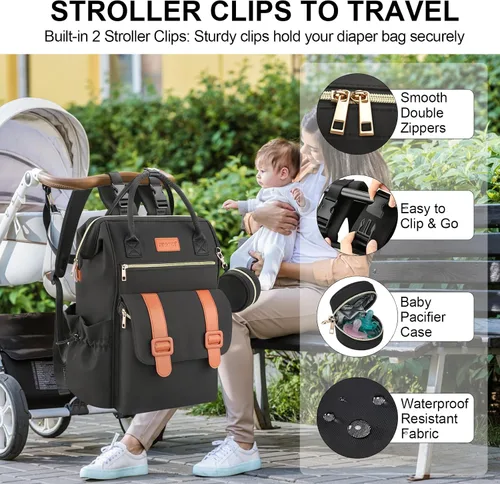 Miniatura 7 de PIIOSER Mochila para extractor de leche compatible con Spectra S1/S2, bolsa de bombeo manos libres con enfriador para madres trabajadoras, mochila