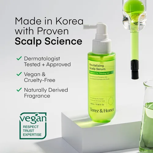 Miniatura 2 de Sérum para el cuero cabelludo en aerosol para el crecimiento del cabello - Tratamiento vegano coreano para la pérdida de cabello, adelgazamiento