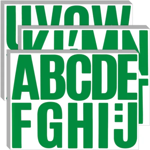 Miniatura 9 de Bemeol 340 piezas de 30 hojas de calcomanías de letras grandes de 4 pulgadas, calcomanías de letras del alfabeto autoadhesivas, calcomanías de Blanco