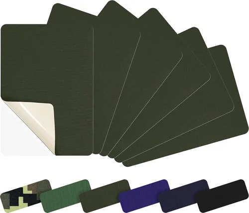 Miniatura 32 de Azobur Parches de reparación de chaquetas de plumón, impermeables, autoadhesivos, parches de tela de nailon para chaquetas hinchadas