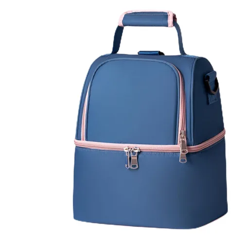 NCVI Bolsa enfriadora de leche materna, bolsa para extractor de leche materna con 2 bolsas de hielo para 6 botellas, bolsa de viaje de doble capa,