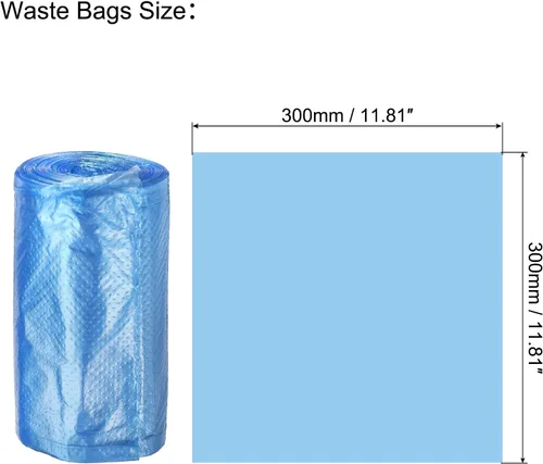 Miniatura 2 de MECCANIXITY Bolsas de basura pequeñas de 0.5 galones para mini basurero de escritorio, color azul, 4 rollos/120