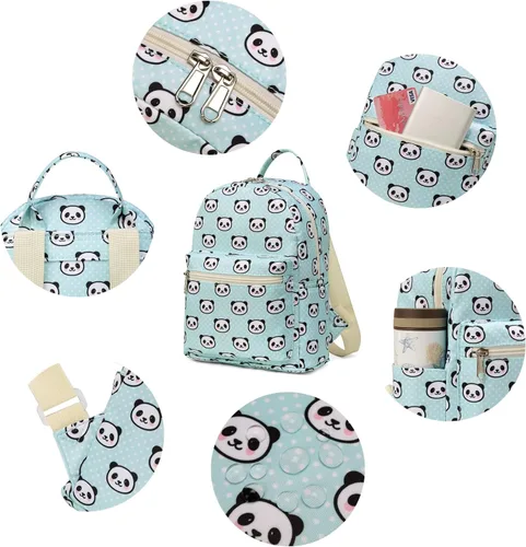 Miniatura 5 de Linda mochila mini de 10 pulgadas para niños y adultos, Panda, 40 ES