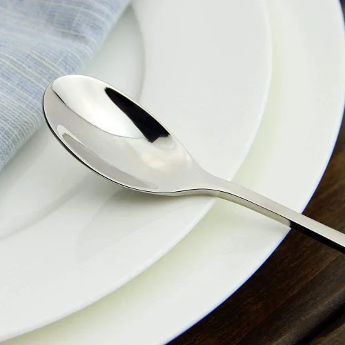 Miniatura 7 de Juego de utensilios de cocina de madera, 6 cucharas de mango largo de acero inoxidable, para madres, leches, té, mezcla, cóctel, agitación, café