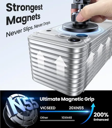 Miniatura 2 de VICSEED Soporte de coche MagSafe [potencia súper magnética y clip seguro de ventilación] Soporte magnético de teléfono con núcleo de acero mejorado