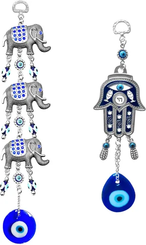 Miniatura 10 de Decoración colgante de mariposa azul contra el mal de ojo, amuleto nazar para colgar en la pared, protección del hogar y decoración de bendición