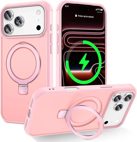 Miniatura 16 de CHAOFEnG Funda magnética compatible con iPhone 11 con soporte, prueba de caídas de grado militar, compatible con imán, anillo translúcido, parte