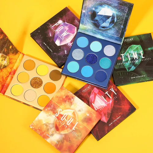Miniatura 9 de docolor Paleta de sombras de ojos de 54 colores, paleta de sombras de ojos con piedras preciosas altamente pigmentadas, mate, purpurina, brillos