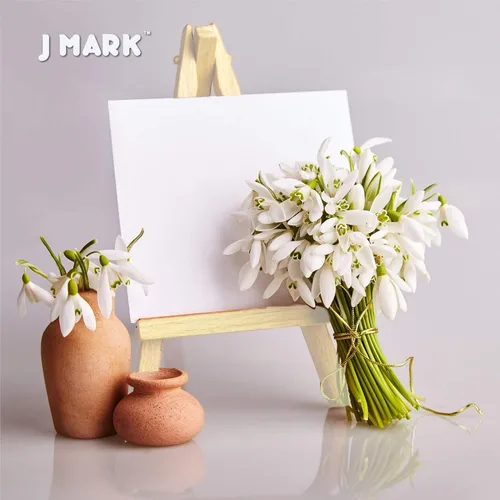 Miniatura 9 de J MARK Juego de pintura y lienzo: kit de pintura acrílica con caballete de madera, lienzo, pintura acrílica, pinceles y paleta, juego de pintura