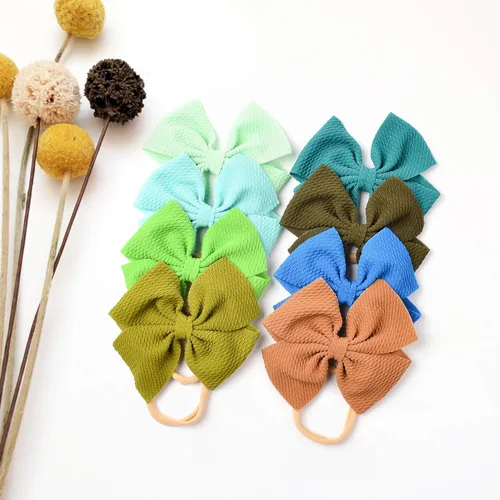 Miniatura 7 de Prohouse 30 diademas de nailon para bebé, lazos para el cabello, elásticos para bebés, niñas, recién nacidos, niños pequeños, accesorios