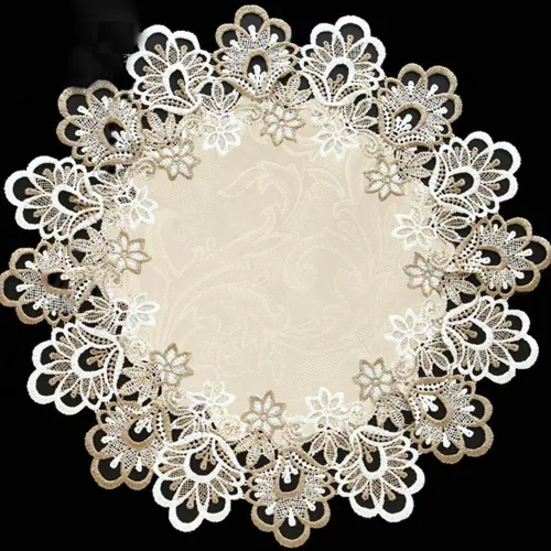 Miniatura 8 de AMZALI Corredores de mesa de macramé para fiesta, 70 pulgadas de encaje floral bordado rectangular bufanda para cómoda decoración de mesa para boda