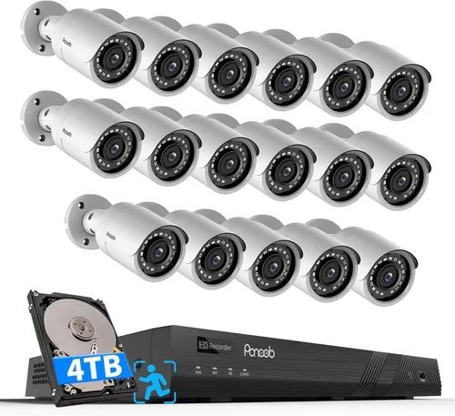 Miniatura 10 de Sistema de cámara de seguridad de 8 canales, 8 cámaras de vigilancia IP PoE con cable de 5 MP para exteriores con detección humana AI, acceso