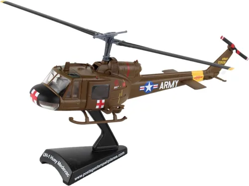 Miniatura 2 de Daron Worldwide Trading Sello postal UH-1 Huey MEDEVAC Vehículo del Ejército de EE. UU. (Escala 1/87)