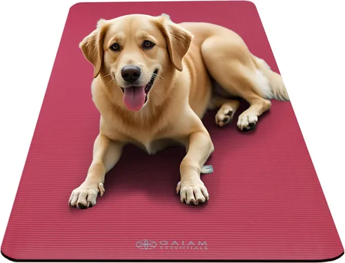 Miniatura 8 de Gaiam - Tapete de yoga, pilates y ejercicio, tapete grueso de 2/5 pulgadas (0.394 in) con correa de transporte fácil de sujetar para entrenamientos