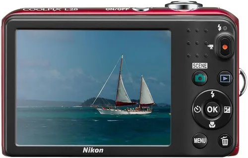 Miniatura 5 de Nikon COOLPIX L28 Cámara digital de 20,1 MP con lente de zoom 5x y LCD de 3" (rojo) (Modelo antiguo)