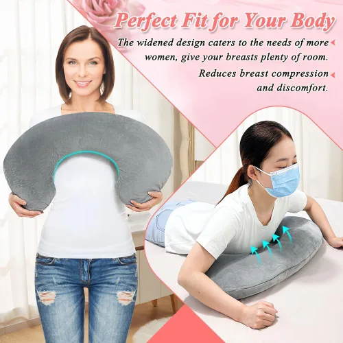 Miniatura 3 de KAAMOS Almohada de pecho para mesa de masaje, almohada de masaje para dormir, masaje de cuña, almohada de pecho para dormir boca abajo almohada