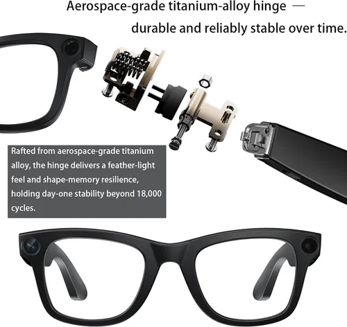 Miniatura 3 de Lentes inteligentes AI con cámara, grabación de video 1080P, traducción en tiempo real AI, audio Bluetooth de oído abierto, asistente de voz