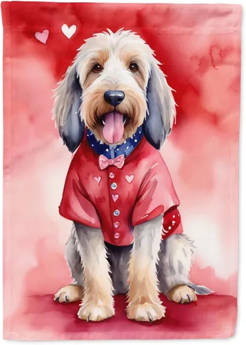 Miniatura 149 de Caroline's Treasures DAC5292CHF - Bandera de Border Collie My Valentine House para porche, grande, con manga para porche, para colgar en la pared