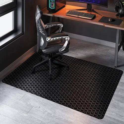Miniatura 8 de SALLOUS Tapete para silla para suelos duros, tapete para silla de oficina de 47 x 36 pulgadas para suelo de madera dura, protector de suelo duro
