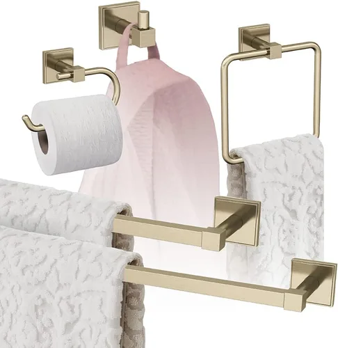 Miniatura 2 de Amerock Níquel cepillado Appoint 5 piezas Juego de accesorios de baño