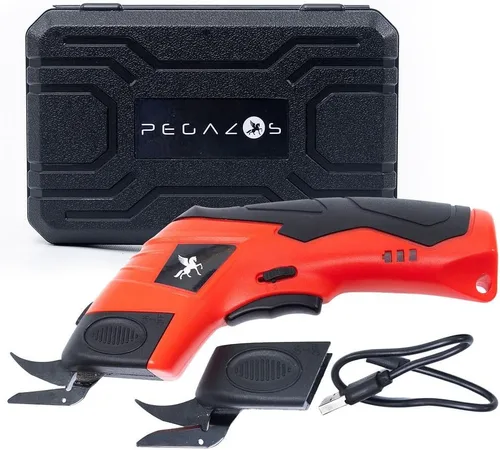 Tijeras eléctricas inalámbricas, herramienta de corte recargable para tela, cartón, plástico, papel, cuero, hoja desmontable, agarre ergonómico,