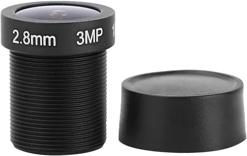 Sonew Lente de cámara de seguridad, CCTV 0.110 in 3MP HD lente de tablero de 115 grados Ángel lente de cámara de seguridad accesorios de reemplazo