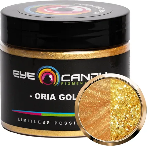 Miniatura 29 de Pigmentos Eye Candy Oro Mica en Polvo Premium - Kin Gold (25gr) - para Epoxi, Resina, Jabón, Pintura, Carpintería, Vaciado de Acrílico, Bombas