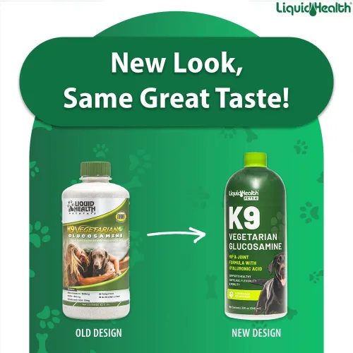 Miniatura 2 de LIQUIDHEALTH Glucosamina líquida vegetariana K9 de 32 onzas para todos los perros, condroitina, MSM, Omega 3, ácido hialurónico antioxidantes, salud