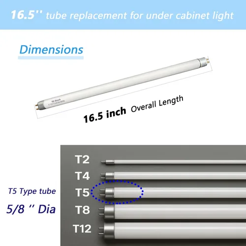 Miniatura 5 de Flyercatch Paquete de 2 bombillas fluorescentes F10T5/830/L de 16 pulgadas de repuesto Jasco blanco cálido 10W 3000K tubos, luz lineal F10T5-WW