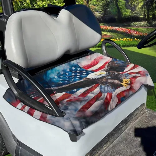 Miniatura 31 de AFPANQZ Toalla personalizada para cubierta de asiento de carrito de golf, añade tu texto, imagen, logotipo, nombre, protector de asiento de carrito