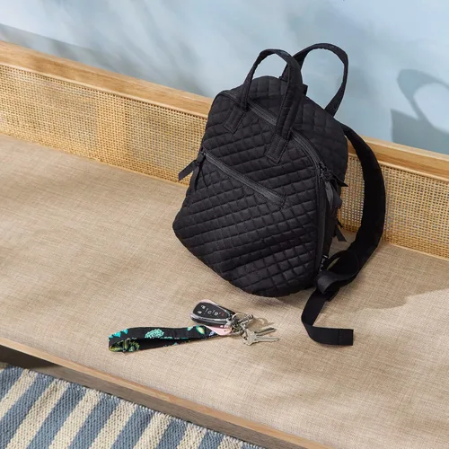 Miniatura 9 de Vera Bradley Mini mochila Totepack de algodón para mujer